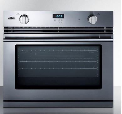 Summit stainless steel gas wall oven